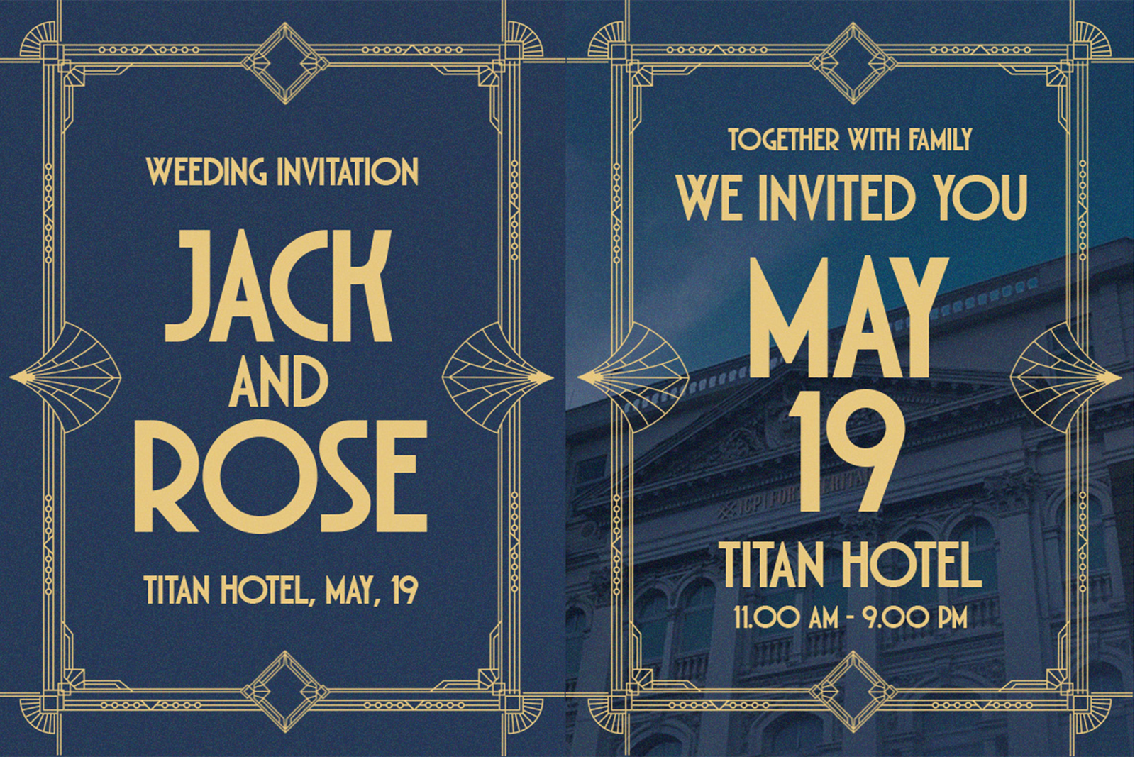 DECORT Font elegant wedding invitation