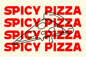 Sokochi Font Spicy Pizza ligature typography sample
