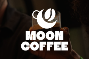 RUYA Font Moon Coffee Logo branding design