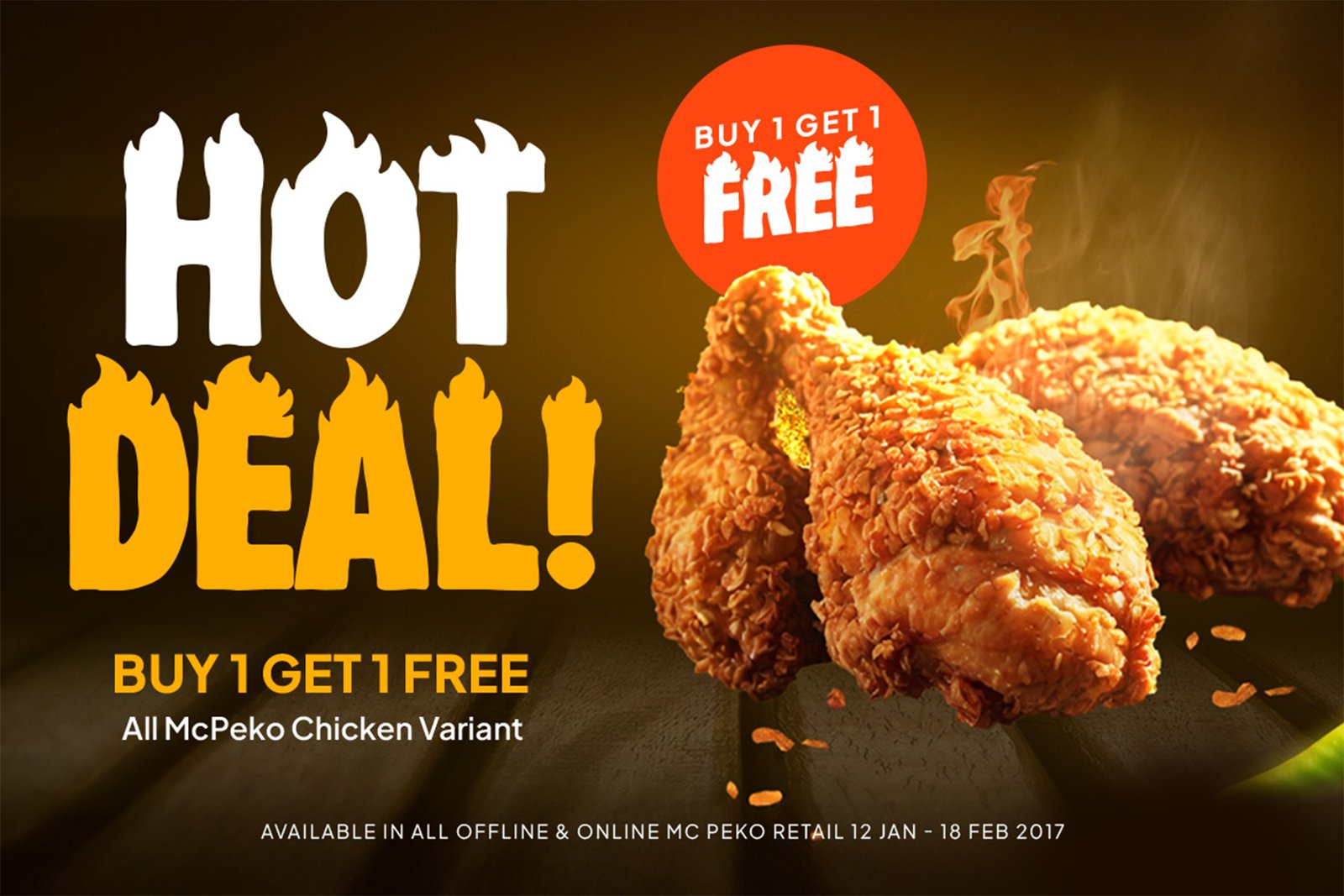 FIREFOLK Font spicy fried chicken promotion