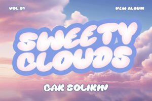 BLOOMBANG Font pastel sky typography