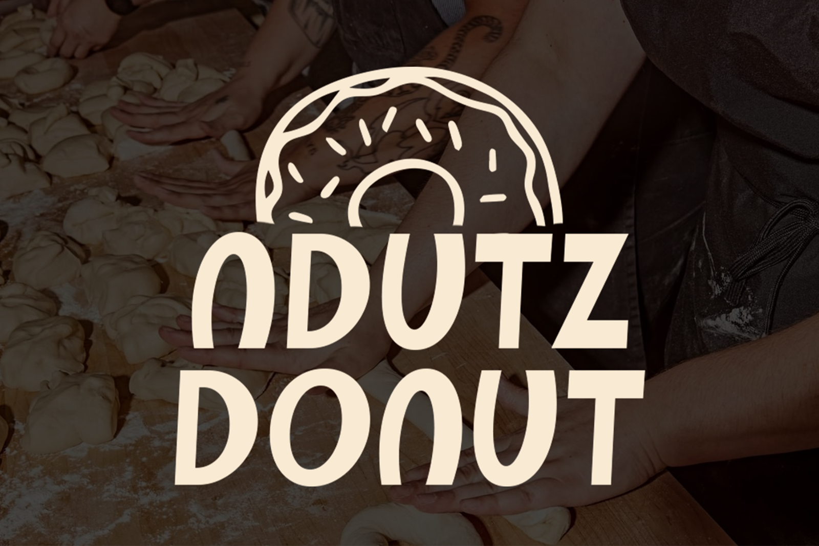 PEANUT WAFFLE Font donut shop logo