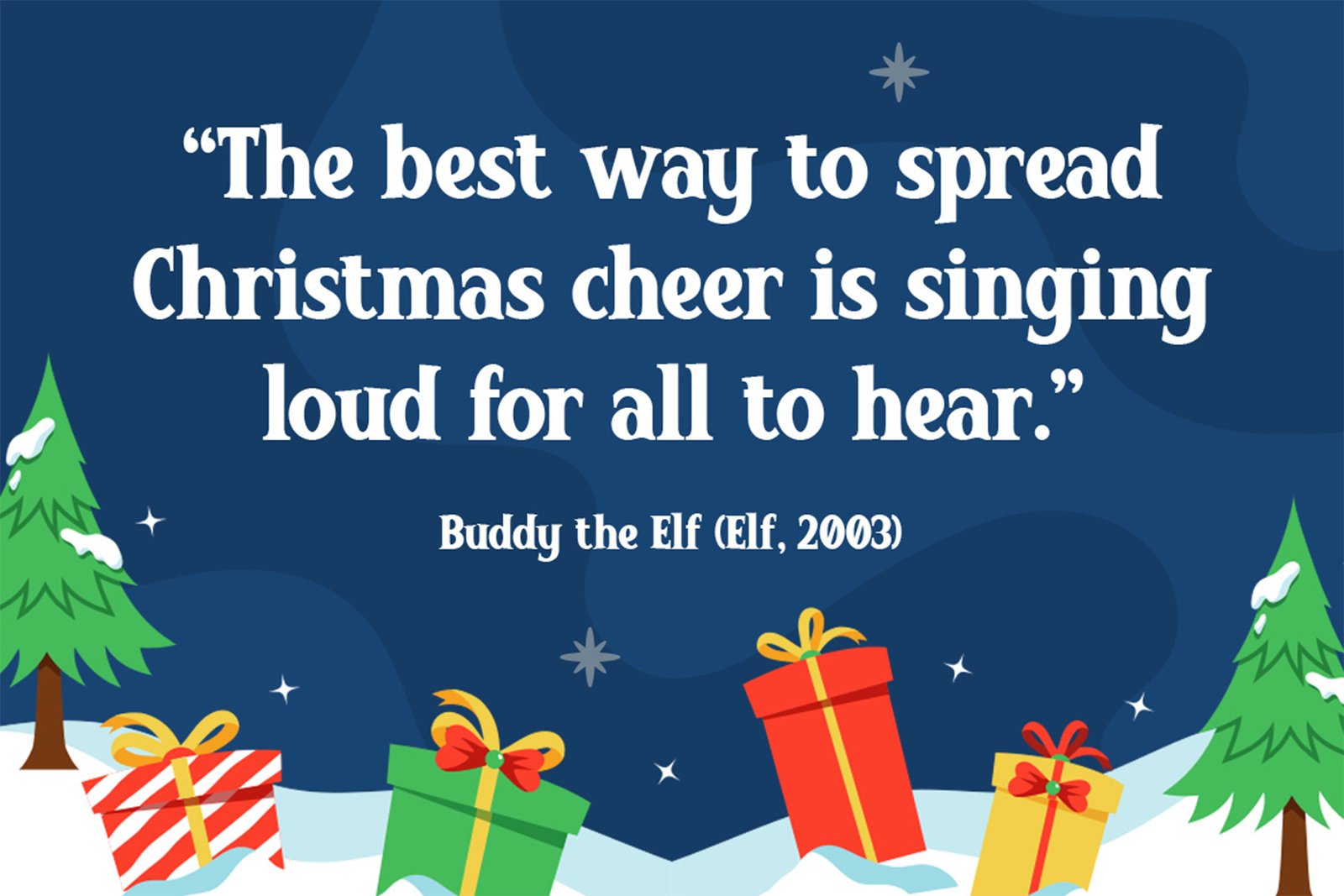 Winter Glyph Font Christmas quote illustration