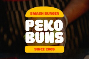 Spicy Pickle Font Peko Buns smash burger logo design