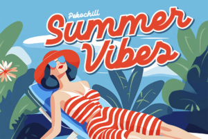 DALIOT Font summer beach promotional artwork
