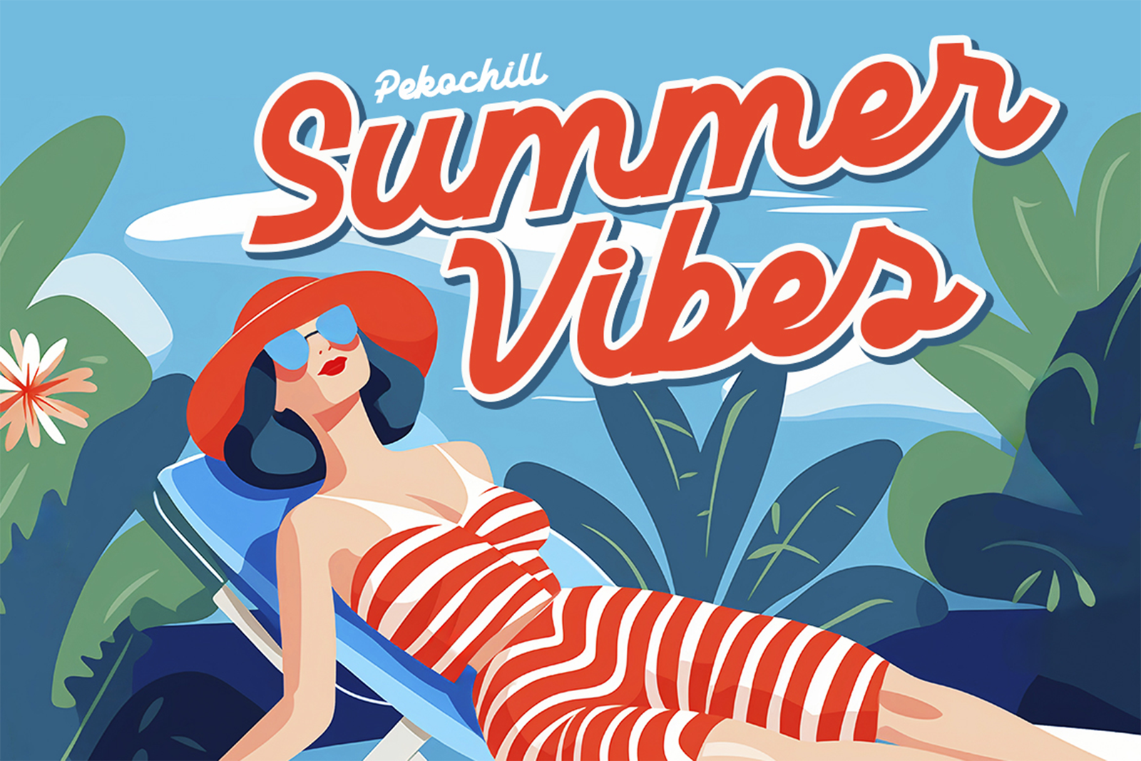 DALIOT Font summer beach promotional artwork