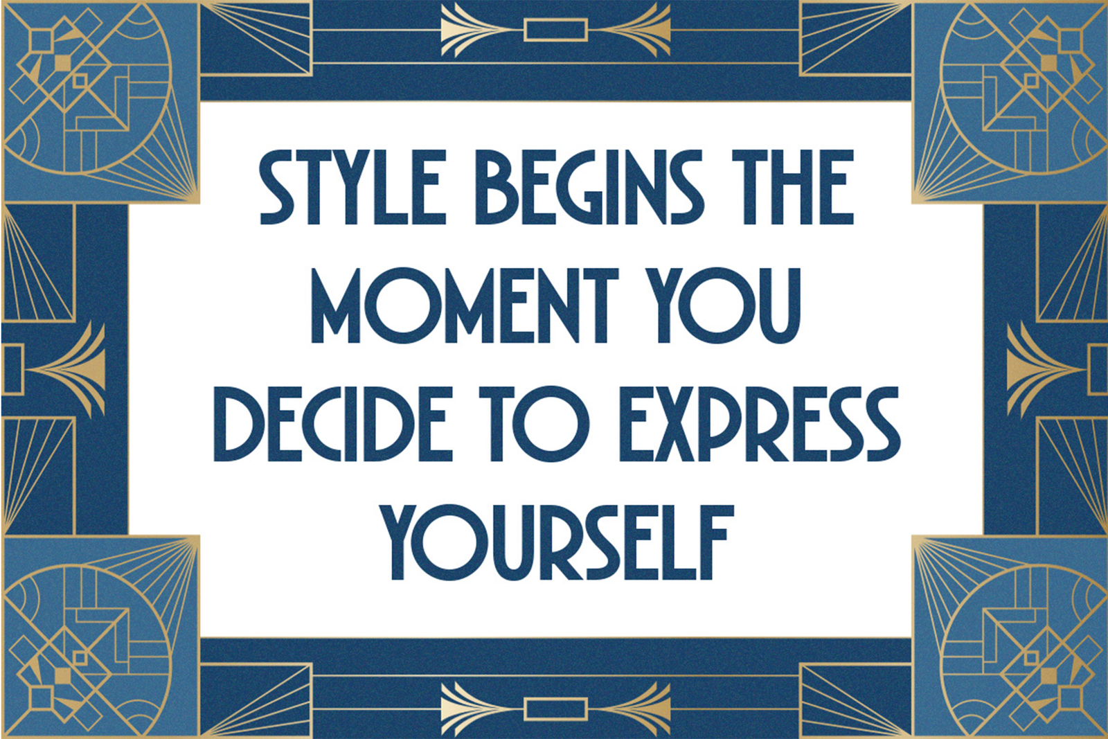 DECORT Font Art Deco quote poster