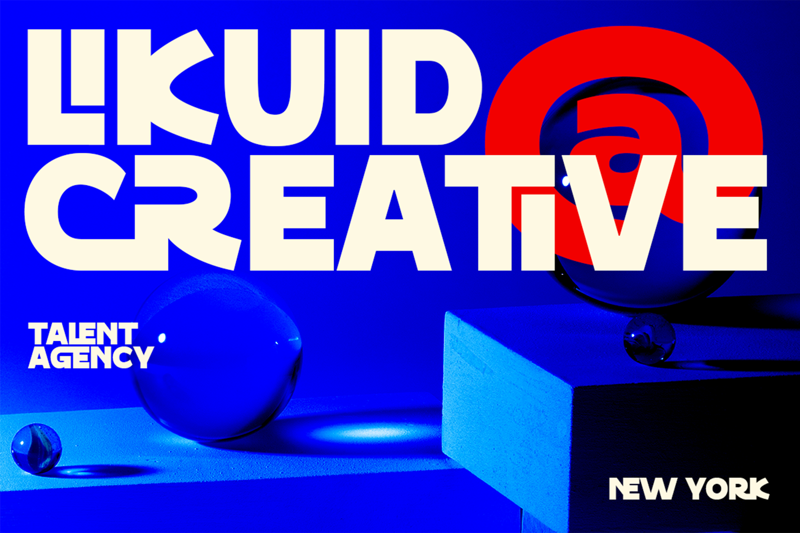 Sokochi Font Liquid Creative talent agency promotional design