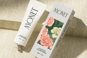 Mikaelo Font premium cosmetic packaging mockup