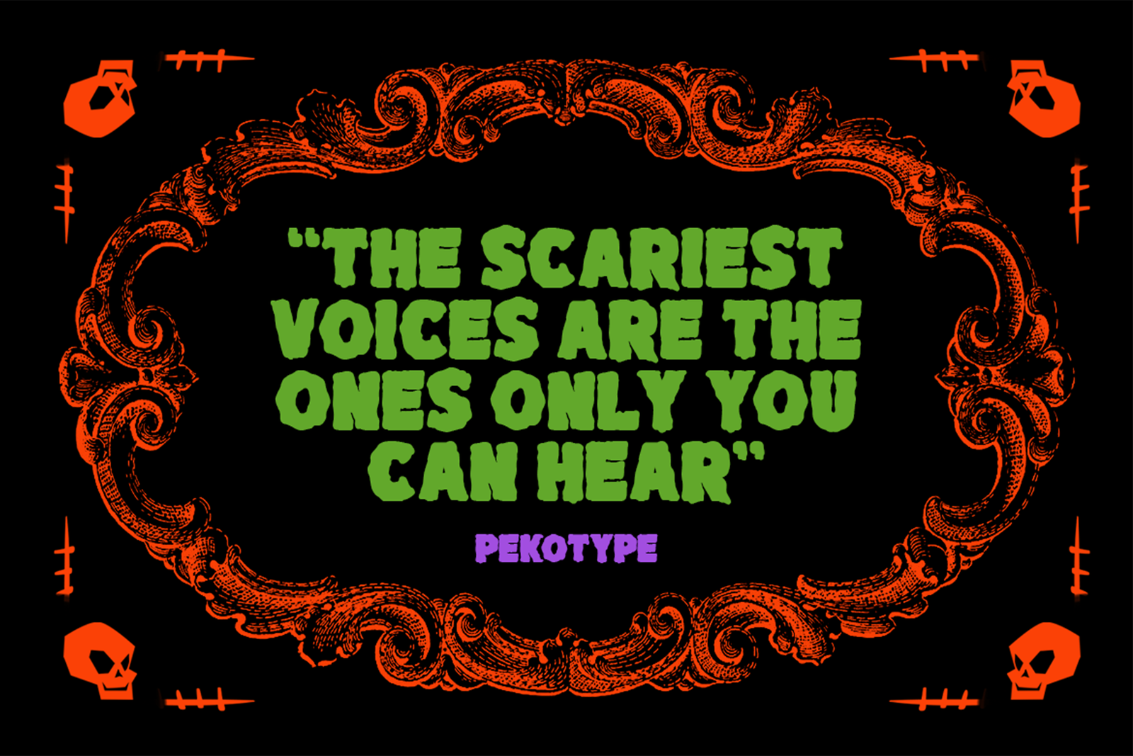 WITCH BLADE Font spooky quote typography