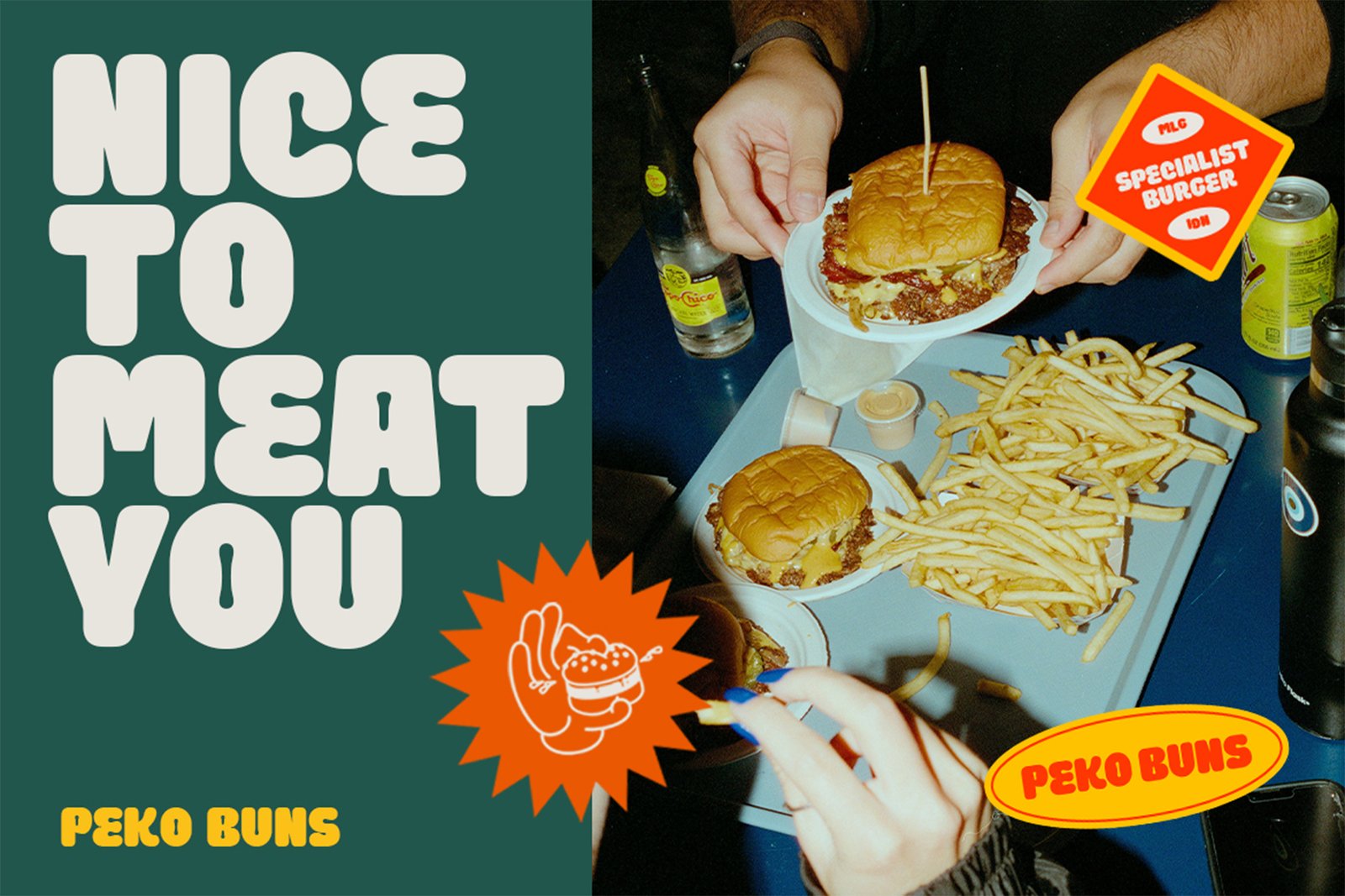 Spicy Pickle Font Nice to Meat You fast food promotion