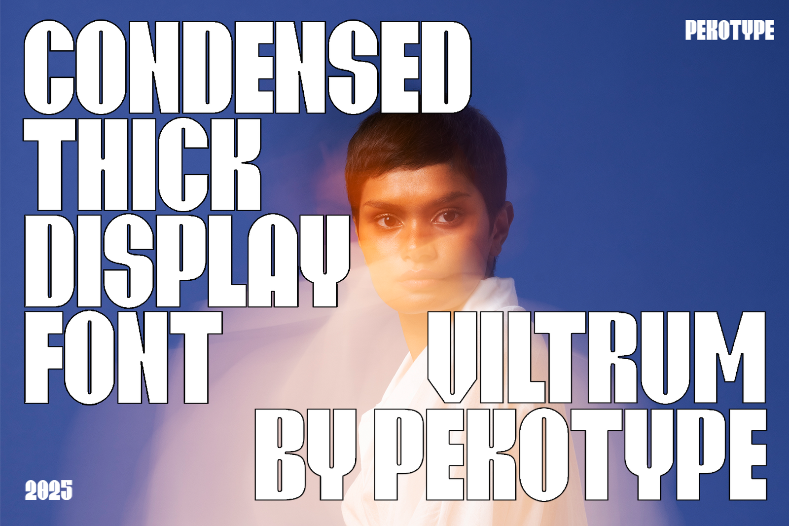 Viltrum condensed thick display typography presentation