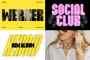 Viltrum Weber design social club and album artwork collage