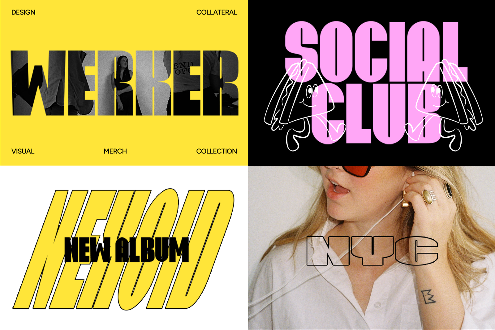 Viltrum Weber design social club and album artwork collage