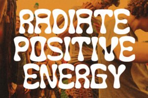 Funky Winky Font vibrant positive energy poster