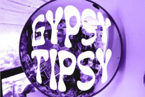 Funky Winky Font psychedelic reflective sphere artwork