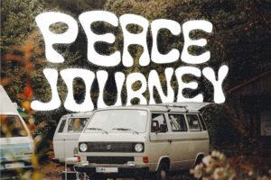 Funky Winky Font vintage van road trip graphic