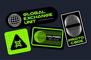 alford Font futuristic digital accessory design