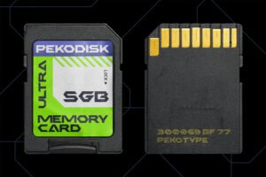 Halford Font memory card product mockup