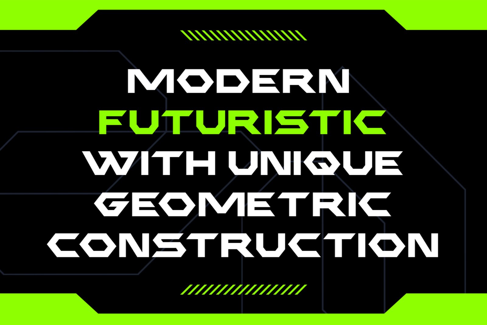 Halford Font modern techno typography presentation