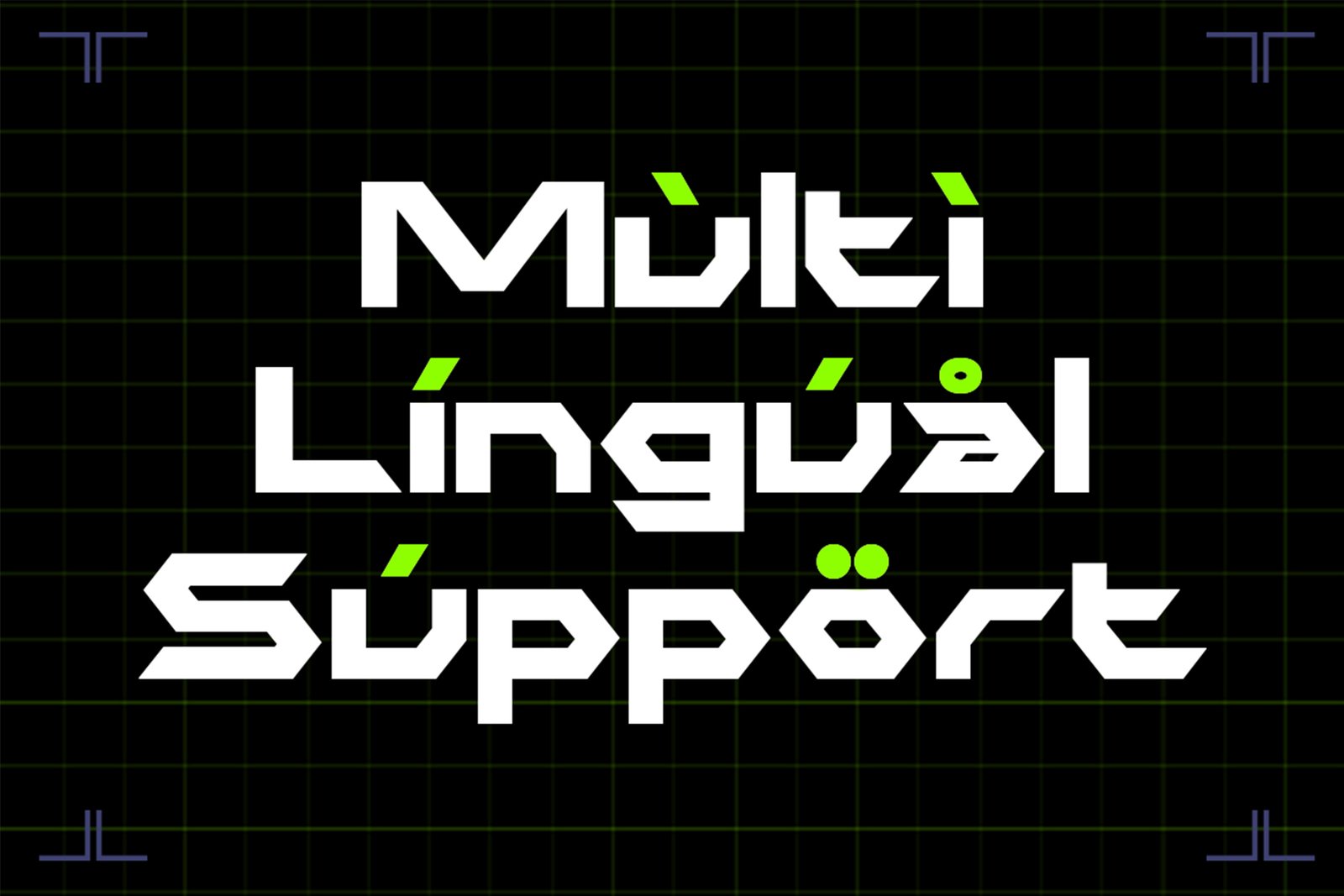 Halford Font multilingual character support preview