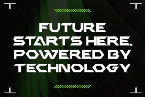 Halford Font technology-inspired typography poster