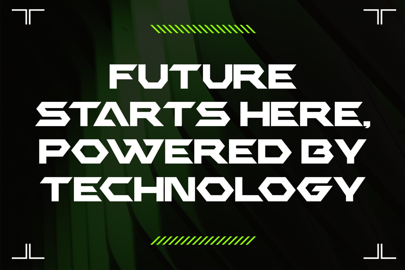 Halford Font technology-inspired typography poster