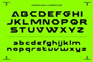 Halford Font uppercase and lowercase alphabet specimen